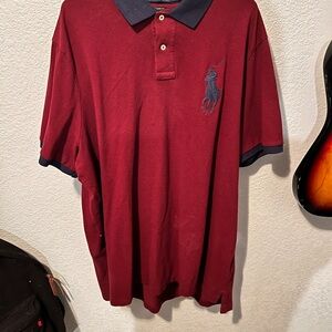 Polo by Ralph Lauren Men's Maroon Polo Shirt